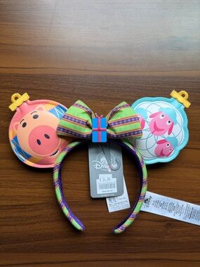 Disney Pixar Toy Story Hamm Bo Peep Sheep Christmas Ornament Ear Headband